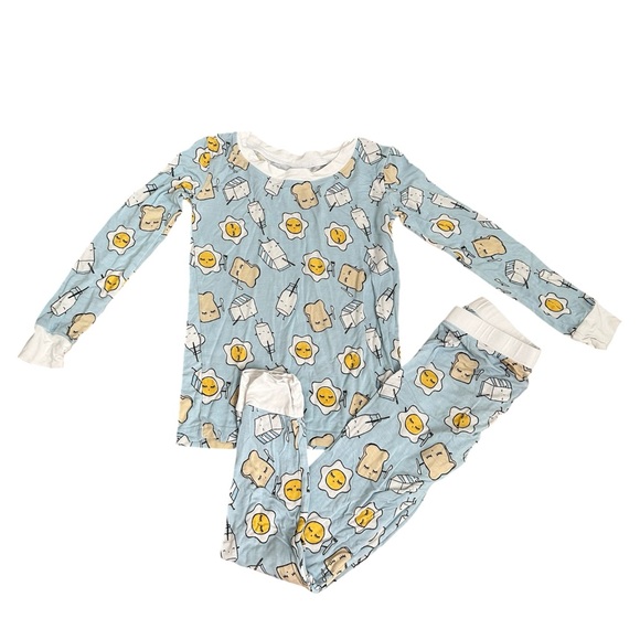 Little Sleepies Breakfast-Themed Pajama Set in Light Blue - Picture 1 of 7
